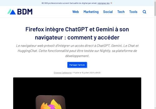 Firefox intègre ChatGPT et Gemini à son navigateur : comment y accéder