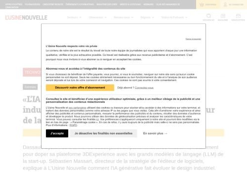 «L’IA générative change le métier d'ingénieur industriel», estime Sébastien Massart, directeur de la stratégie de Dassault Systèmes